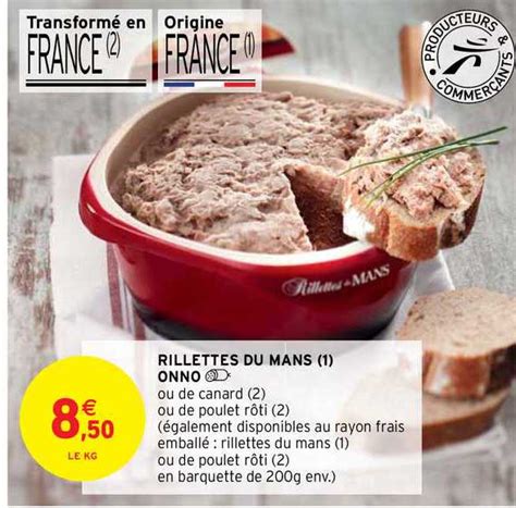 Promo Rillettes Du Mans Onno chez Intermarché Hyper iCatalogue fr