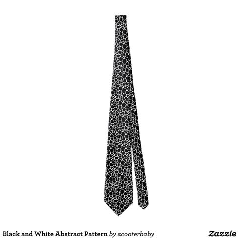 Black And White Abstract Pattern Neck Tie Novelty Ties Neck Tie