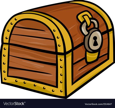 Treasure Chest Clip Art Cartoon Royalty Free Vector Image