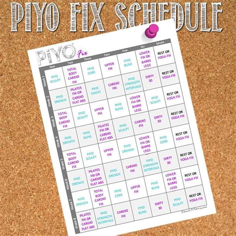 Piyo 21 Day Fix Hybrid Schedule Piyo 21 Day Fix 21 Day Fix Workouts