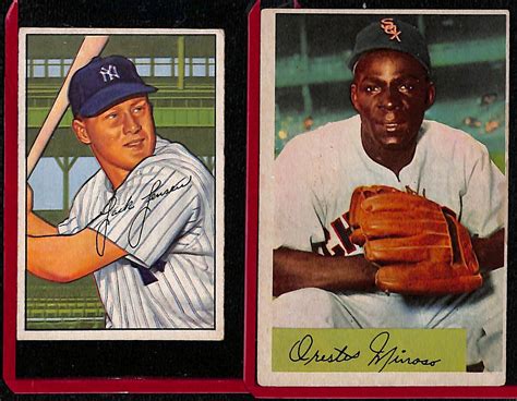 Lot Detail Lot Of 29 1952 1956 Bowman Topps Baseball Cards W