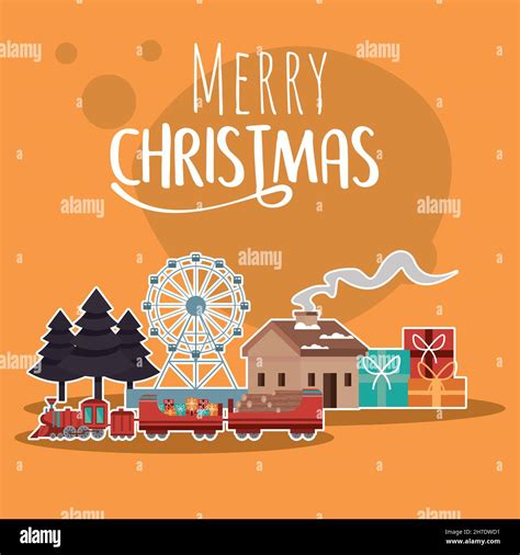 merry christmas city scene Stock Vector Image & Art - Alamy