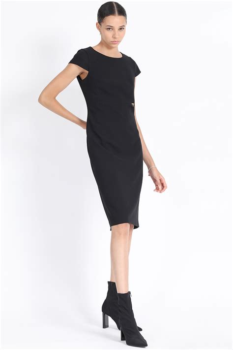 Ripley Vestido Midi CeÑido Mujer Liola Negro Entallado