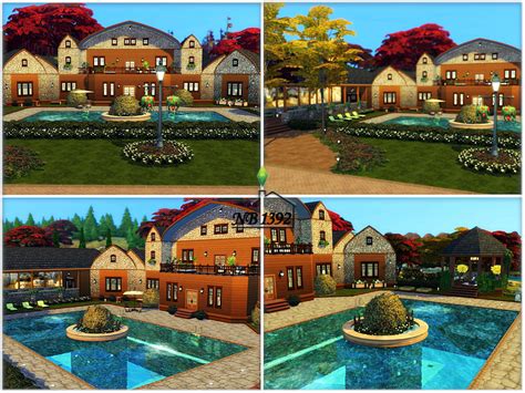 The Sims Resource Wooden Mansion No Cc Nb