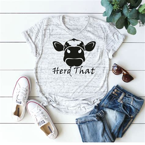 Cow Shirt Herd That Cow T Shirt Farm Shirt Cowgirl Shirt Heifer