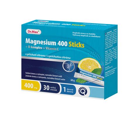 Drmax Magnesium 400 Sticks 30 Kusov 400mg Nasezdraviesk