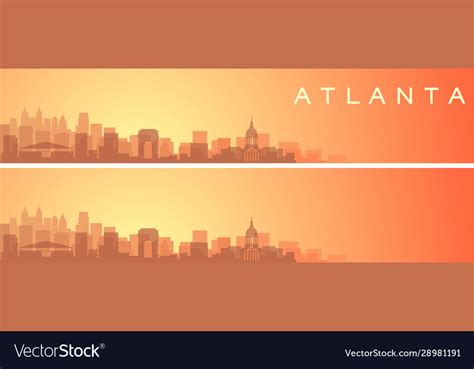 Atlanta Beautiful Skyline Scenery Banner Vector Image