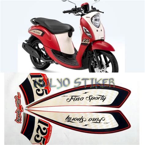 สตกเกอร MERAH Striping STICKER LIS LES Pole yamaha fino sporty 125 fi