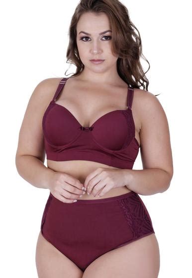 Conjunto De Lingerie Plus Size Suti Bojo E Calcinha C S Alto Conj