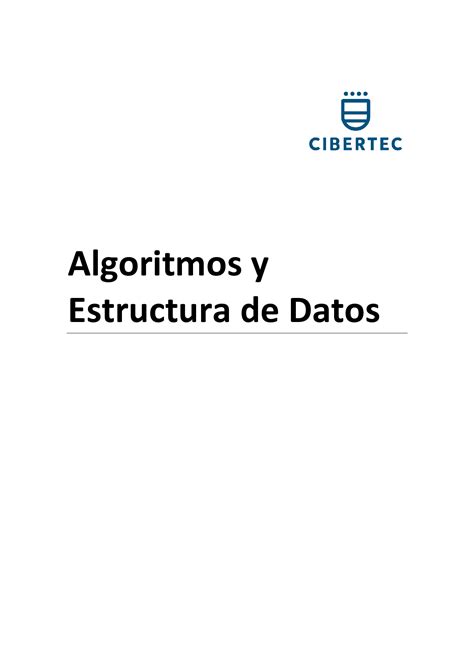 SOLUTION Algoritmos Y Estructura De Datos Cibertec Studypool