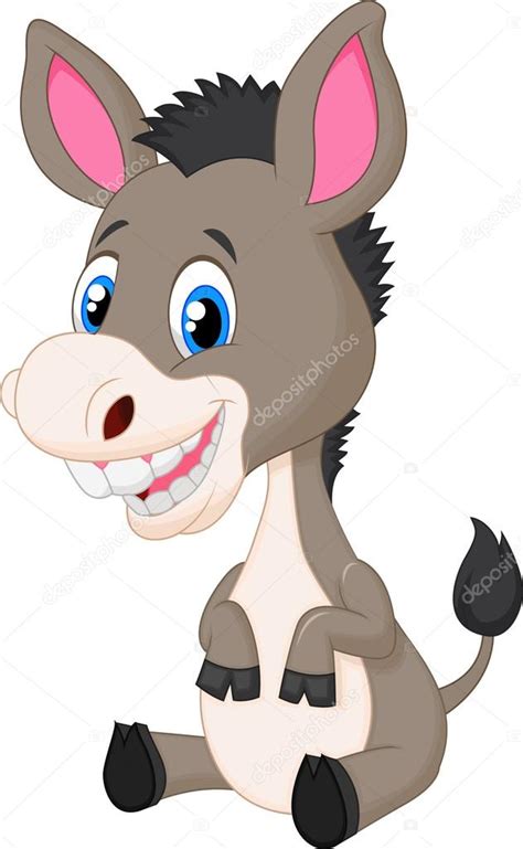 Caricatura lindo bebé burro — Vector de stock #37158741 — Depositphotos