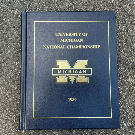 University of Michigan NATIONAL CHAMPIONSHIP 1989 Hardcover Program Book VG : Free Download ...