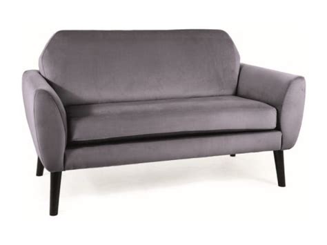 Sofa Do Salonu 2 Osobowa MENA VELVET Szara Wenge Euroforma Pl