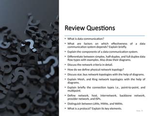 UNIT 1 - Introduction to Data Communication & Computer Networks.pptx