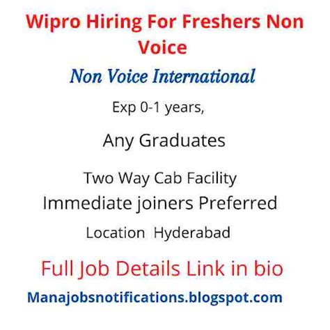 Wipro Hiring Freshers For Non Voice Process International