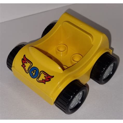 Duplo Yellow Car With And Flames Brick Owl Lego Marketplace