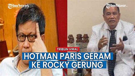 Sindiran Rocky Gerung Bikin Hotman Paris Murka Singgung Berliannya