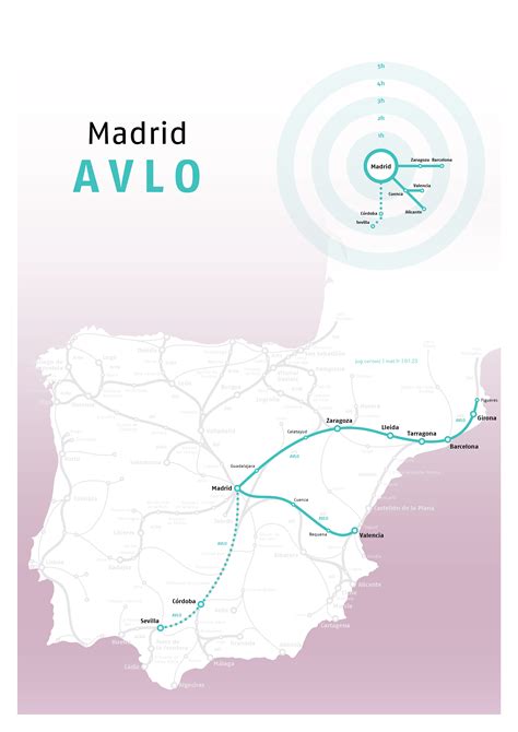 Mapa España Tren Renfe Avlo Iryo Ouigo : inat