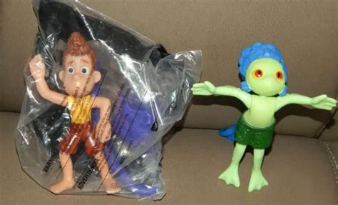 MCDONALDS DISNEY PIXAR LUCA ALBERTO Water Sea Monster Figure Toy Lot