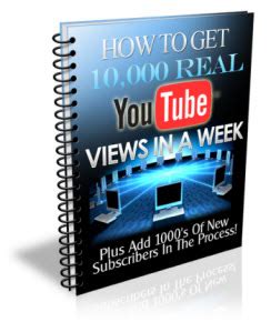 How To Get Real Youtube Views In A Week Ebook Plr