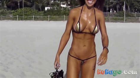 Extreme Short Bikini Cameltoe String On Beach TNAFlix
