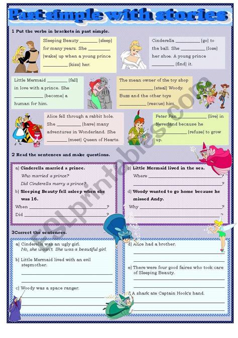 Simple Past Worksheet Story