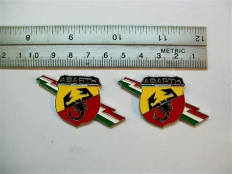 Abarth Fiat Metal Emblem Logo Sticker Competizione Paar Eur