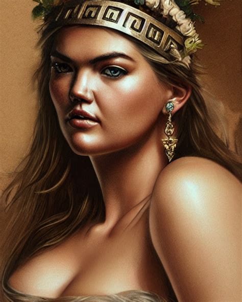 KREA AI Realism Tattoo Sketch Of Kate Upton As A Beautiful