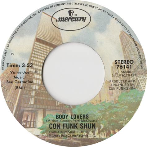 Con Funk Shun Body Lovers Give Your Love To Me Discogs