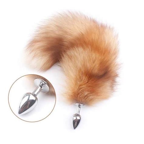 Gold Fox Tail Stainless Steel Anal Plug For Roleplay My Dark Shop