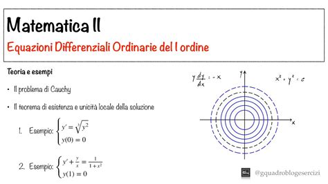 Analisi Matematica Ii Equazioni Differenziali Ordinarie Del I Ordine