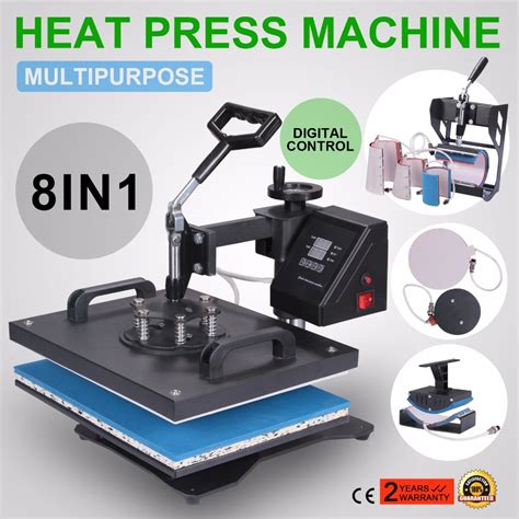 8 In 1 Heat Press Machine 12 X 15 Inch 360 Degree Swing Away Heat Press Multifunction