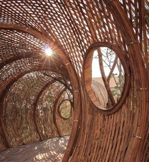 特色竹编景观隧道 竹结构建筑 墨西哥案例作品鉴赏 四川境道原竹