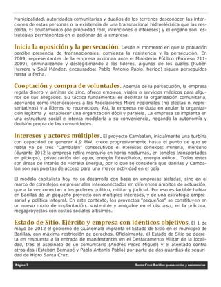 Persecuci N Y Resistencias En Santa Cruz Barillas Guatemala Pdf