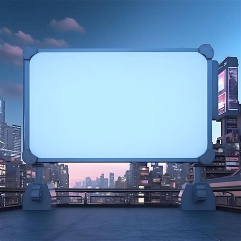 Premium Photo Blank Billboard Surrounded By A Modern Urban Environment