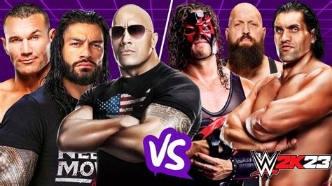 Roman Reigns The Rock Randy Orton Vs The Great Khali Kane Big Show