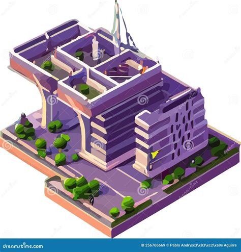 Vector Isometric Low Poly City Stock Vector Illustration Of Poly