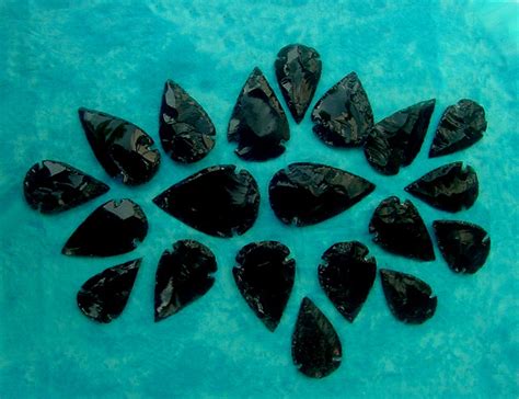 Obsidian Arrowheads Spearheads