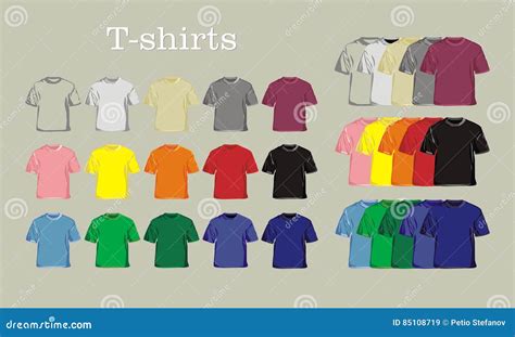 Templates T Shirts Stock Vector Illustration Of Colorful 85108719