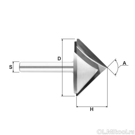 Фреза DJTOL V-образная конусная для съема фаски