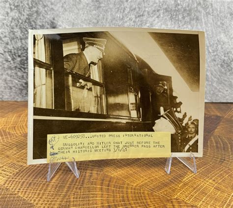 Adolf Hitler Mussolini Brenner Pass Photo
