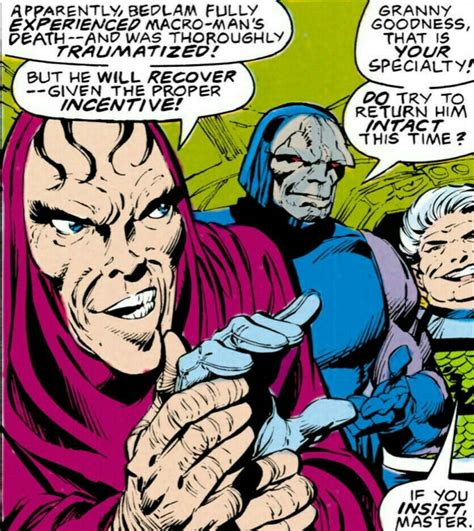 Darkseid with Granny Goodness and Desaad