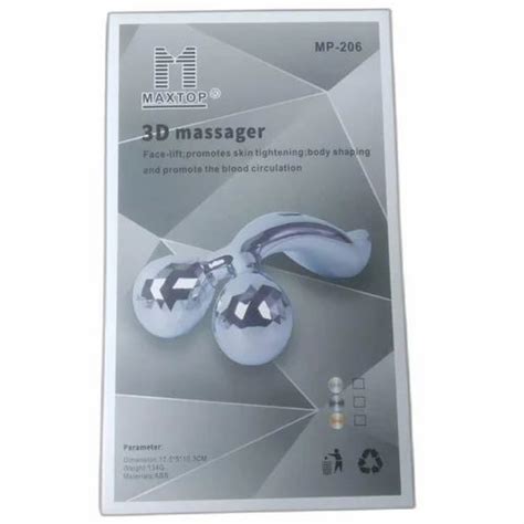 Silver Stainless Steel 3d Face Massager And Face Roller For Face And