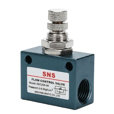 China SNS ASC Series manual pneumatic one way flow speed throttle valve ...