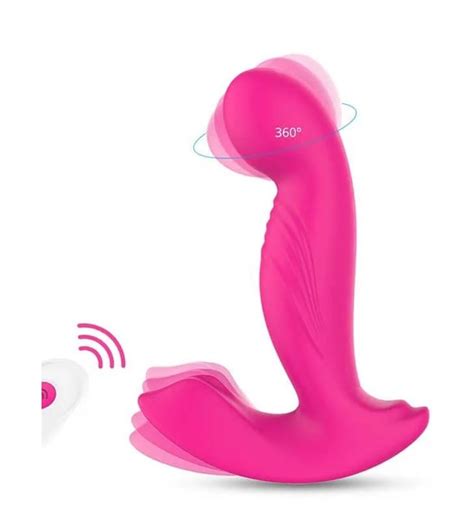 Fastieshop Giyilebilir Şarjlı Uzaktan Kumandalı Döner Başlı Klitoris Uyarıcılı Anal Vibratör