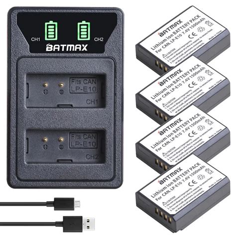 Batmax Bater A Lp E Lpe De Mah Nuevo Cargador Dual Led Con