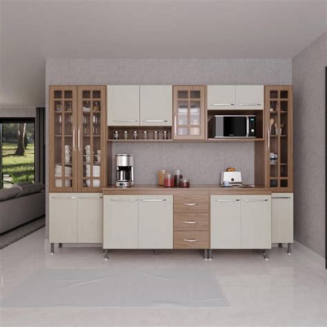 Cozinha Modulada Completa Fidelit Paris Pe As Cm Portas