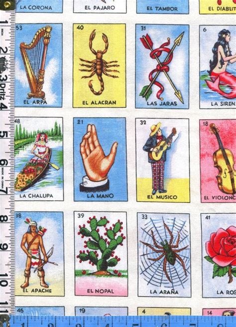 Mexican Bingo Cards Loteria Print