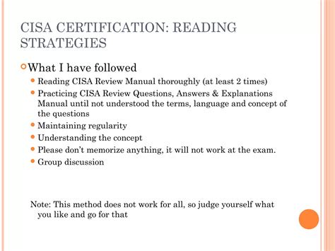 Cisa Certification Overview | PPT