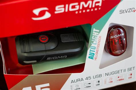 Sigma Aura 35 45 O 80 Fahrradlampen Set USB StVZO Studio Brisant